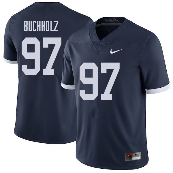 Men #97 Ryan Buchholz Penn State Nittany Lions College Throwback Football Jerseys Sale-Navy